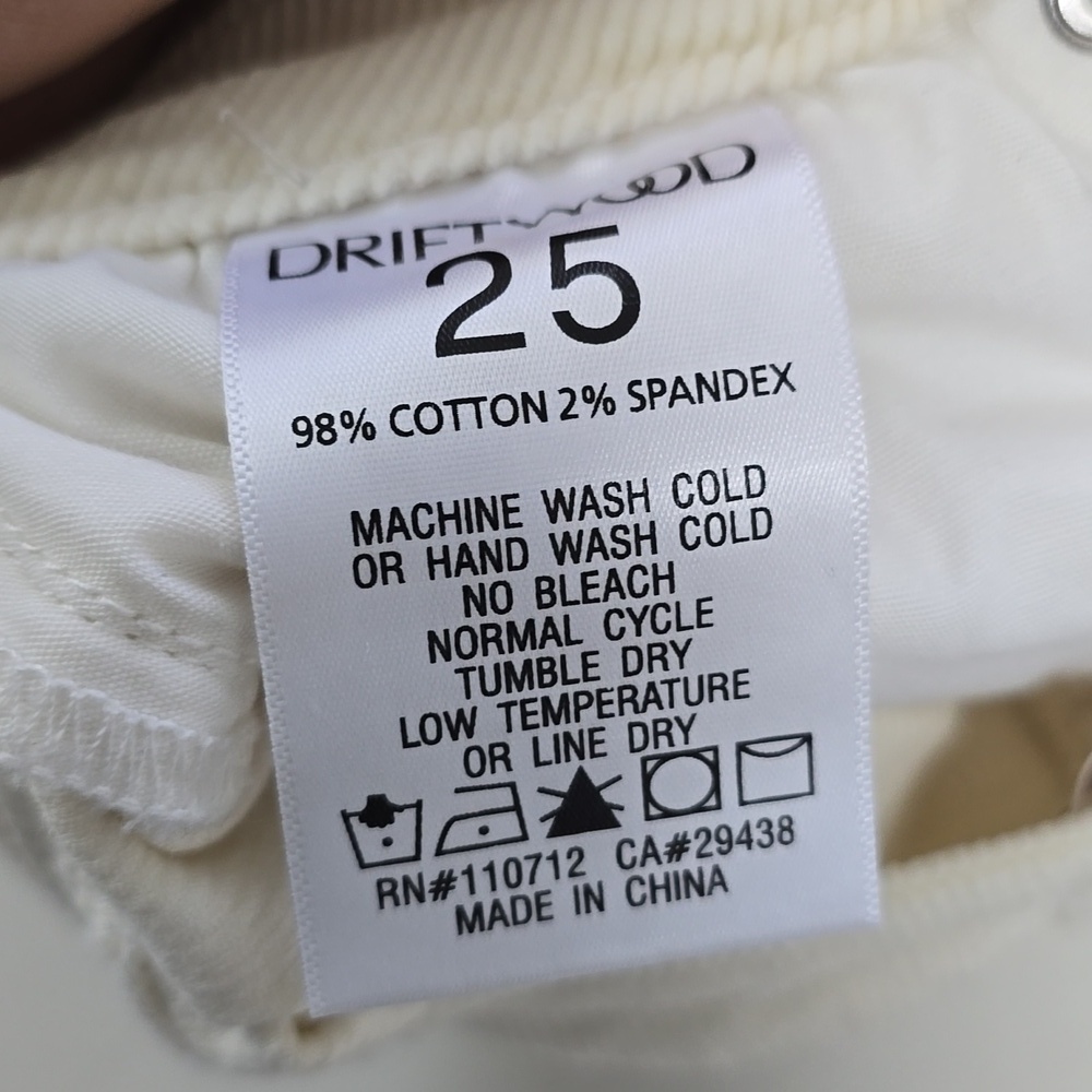 Driftwood Farrah Offwhite Corduroy Flare Pants Bees & Roses Embroidery - Picture 10 of 13